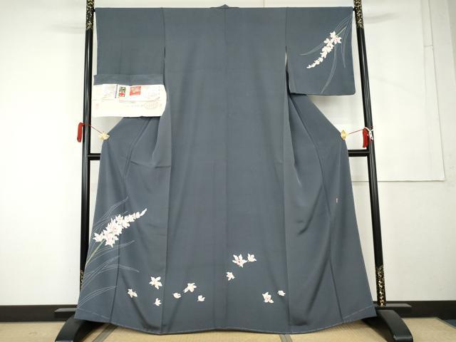 平和屋着物●本加賀友禅作家 庄田和晃 訪問着 シンビジューム 証紙付き 正絹 逸品 未使用 AABL1044cs