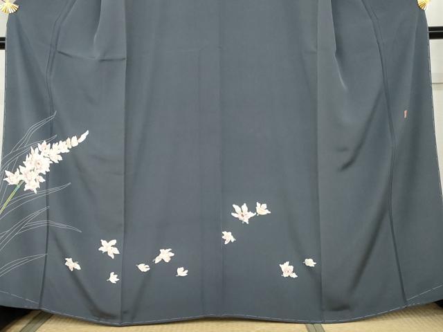 平和屋着物●本加賀友禅作家 庄田和晃 訪問着 シンビジューム 証紙付き 正絹 逸品 未使用 AABL1044cs