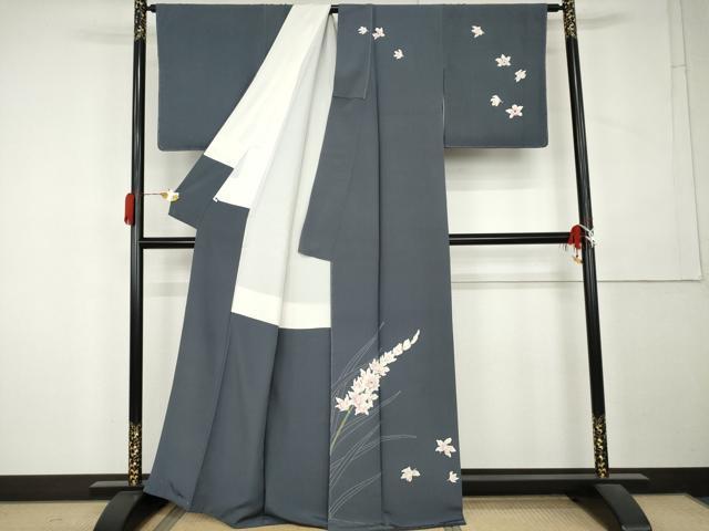 平和屋着物●本加賀友禅作家 庄田和晃 訪問着 シンビジューム 証紙付き 正絹 逸品 未使用 AABL1044cs