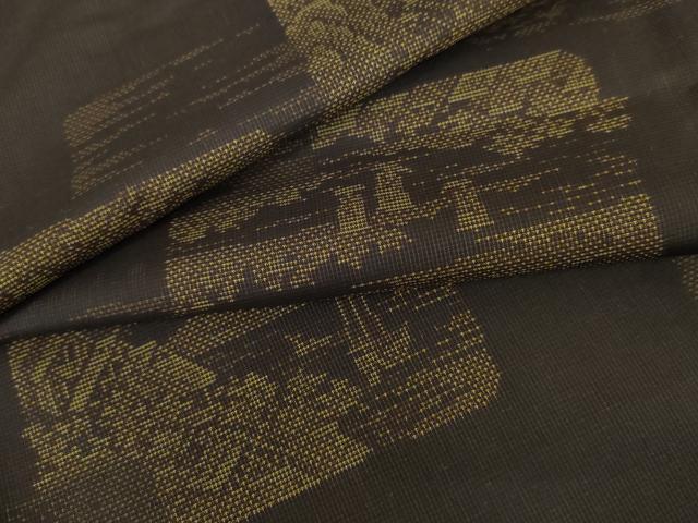 平和屋着物●本場大島紬 9マルキ 風景文 黒地 ますいわ屋扱い 正絹 逸品 AABL1053cs