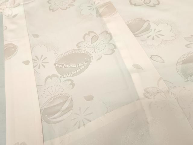 平和屋着物●振袖用長襦袢 無双仕立て 雪兎地紋 暈し染め 半衿刺繍 京都きもの友禅扱い 正絹 逸品 未使用 AABL1072cs