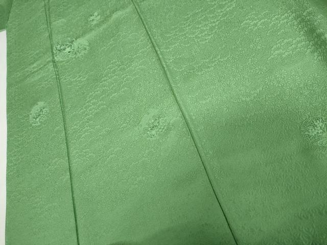平和屋着物●中国三大刺繍 汕頭刺繍 スワトウ刺繍 総刺繍 無地絵羽訪問着 薄緑色 正絹 逸品 AABL1079cs