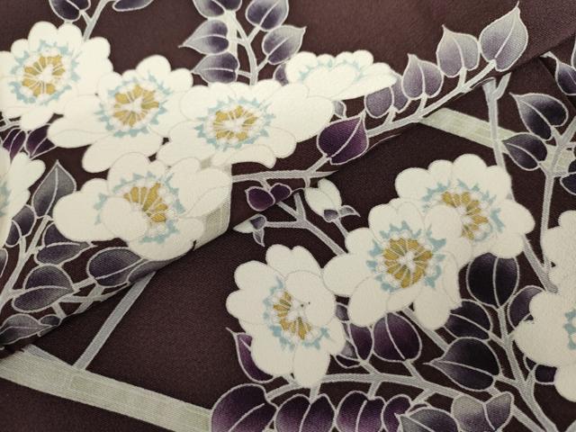 平和屋着物●訪問着 友禅 枝花文 正絹 逸品 AABL1105cs