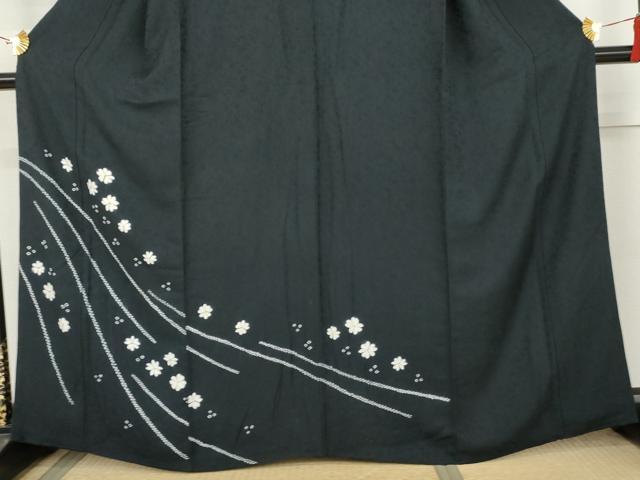 平和屋着物●訪問着 絞り 舞花文 正絹 逸品 AABL1115cs