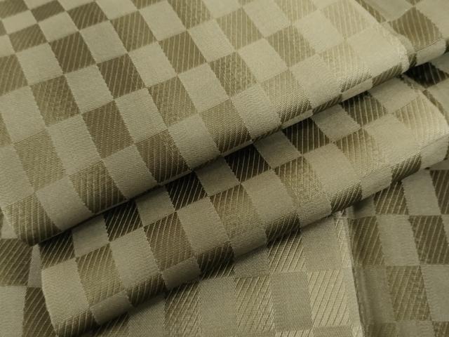 平和屋着物●お召 市松文 正絹 逸品 AABL1120cs