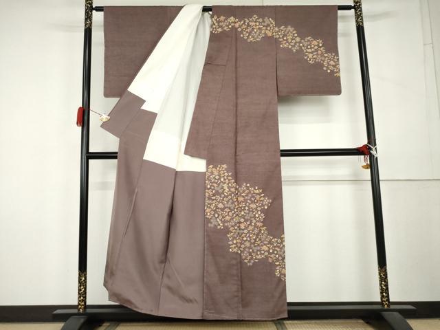 平和屋着物●訪問着 紬地 吉祥宝尽くし 正絹 逸品 未使用 AABL1143cs