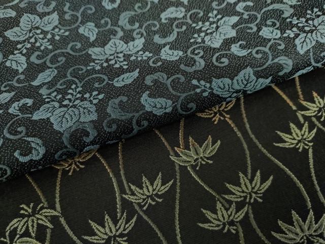 平和屋着物●上質な紬 吉祥横段文 黒地 正絹 逸品 AABL1152cs