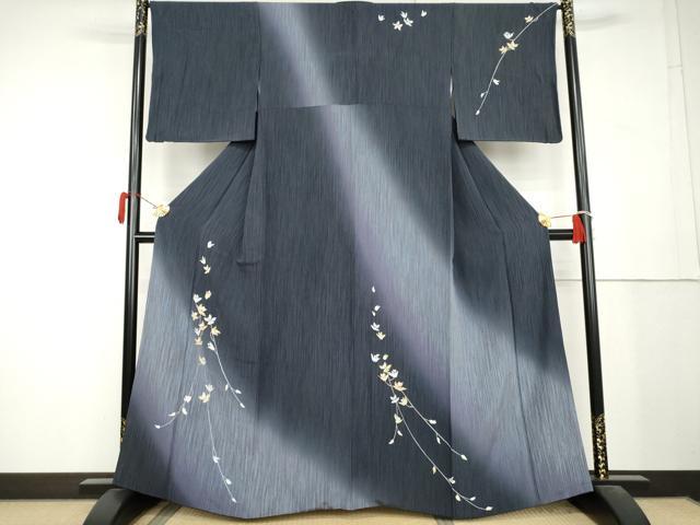 平和屋着物●訪問着 枝花文 暈し染め 京都きもの友禅扱い 正絹 逸品 AABL1153cs