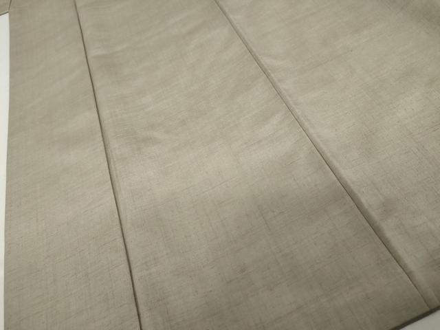 平和屋着物●結城紬 小倉太々 今幡部 色無地 絹鼠色 証紙付き 正絹 逸品 AABL1157cs