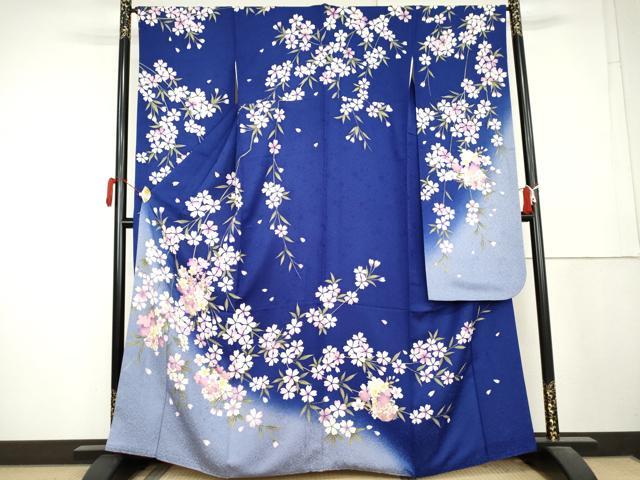 平和屋着物●豪華振袖 桜 暈し染め 金彩 正絹 逸品 AABL1174cs