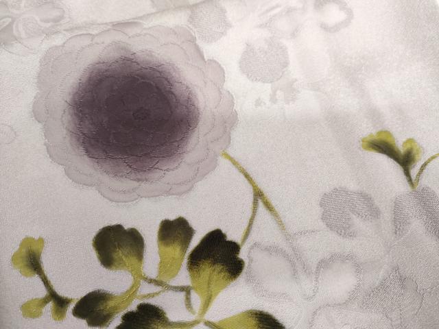 平和屋着物●上質な小紋 地紋起こし 菊 京都きもの友禅扱い 正絹 逸品 未使用 AABL1176cs