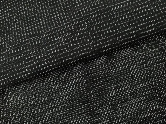 平和屋着物●赤城紬 訪問着 黒地 証紙付き 正絹 逸品 AABL1179cs