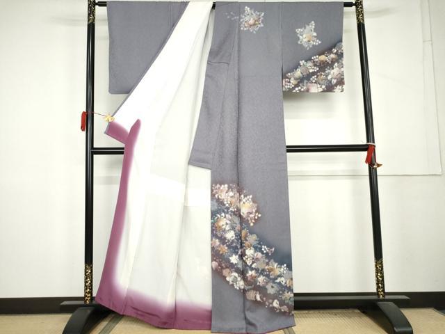 平和屋着物●訪問着 辻が花 暈し染め 金彩 正絹 逸品 AABL1190cs