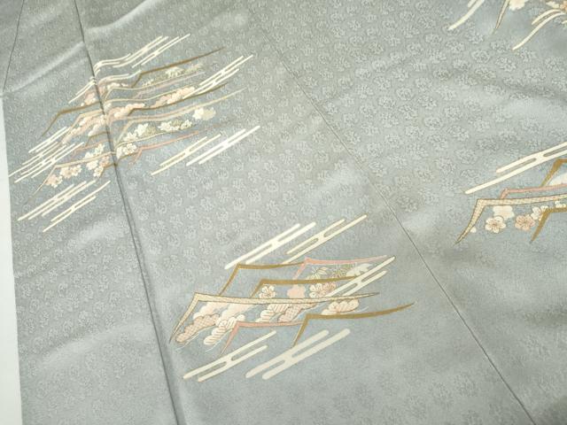 平和屋着物●訪問着 駒刺繍 重ね山松竹梅文 金彩 正絹 逸品 AABL1191cs