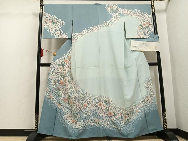 平和屋着物●訪問着 作家物 辻が花 暈し染め 丹後ちりめん 反端付き 正絹 逸品 AABL1224ph