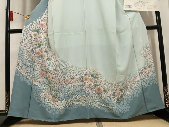 平和屋着物●訪問着 作家物 辻が花 暈し染め 丹後ちりめん 反端付き 正絹 逸品 AABL1224ph