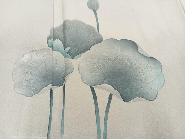 平和屋着物●豪華色留袖 地紋起こし 蓮 正絹 逸品 AABL1231ph