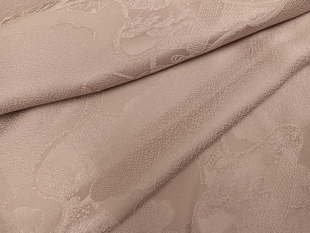 平和屋着物●上質な色無地 絵巻地紋 水柿色 正絹 逸品 未使用 AABL1246ph