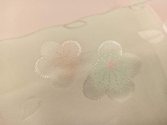 平和屋着物●長襦袢 無双仕立て 梅地紋 暈し染め 正絹 逸品 AABL1250ph