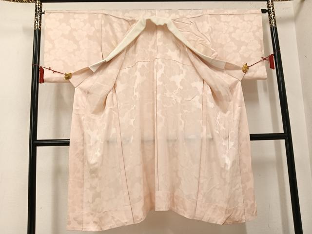 平和屋着物●長襦袢 無双仕立て 梅地紋 肌色 正絹 逸品 AABL1259ph