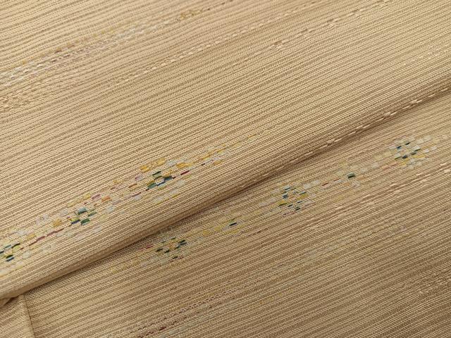 平和屋着物●花織 紬 霞文 正絹 逸品 AABL1266ph