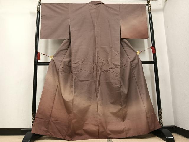 平和屋着物●訪問着 作家物 紬地 霞文 暈し染め 正絹 逸品 AABL1284ph