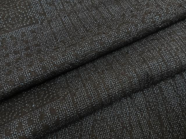 平和屋着物●結城紬 100亀甲 吉祥文 正絹 逸品 AABL1293ph