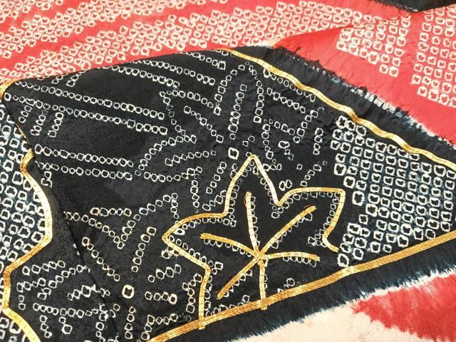 平和屋着物●豪華振袖 絞り 駒刺繍 檜扇花文 正絹 逸品 AABL1295ph