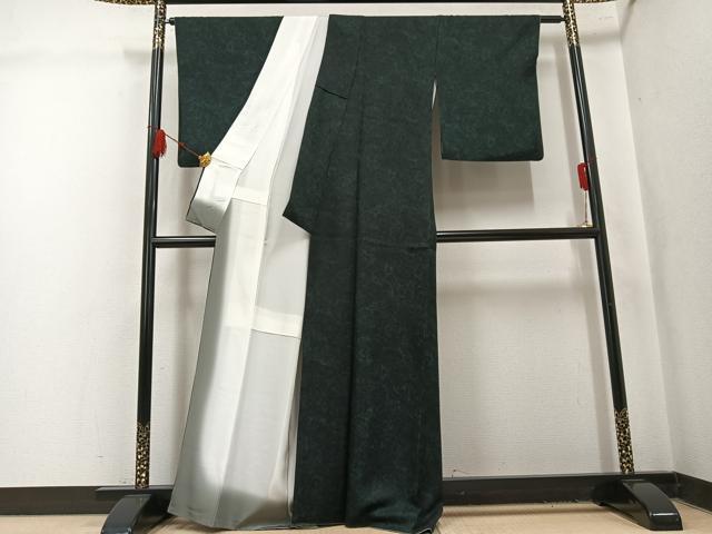 平和屋着物●京の名門 友禅 染の北川 小紋 花尽くし 証紙付き 正絹 逸品 AABL1298ph