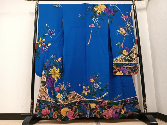 平和屋着物●豪華振袖 花蝶文 正絹 逸品 AABL1306ph