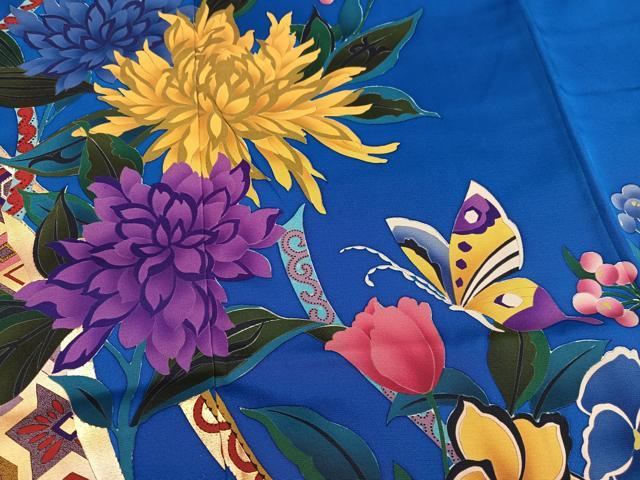 平和屋着物●豪華振袖 花蝶文 正絹 逸品 AABL1306ph