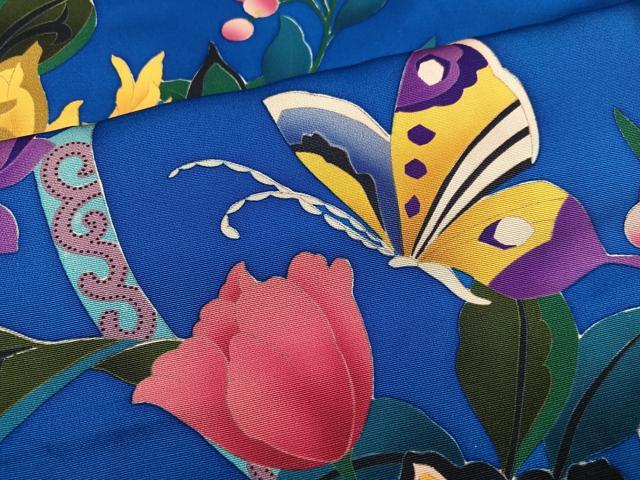 平和屋着物●豪華振袖 花蝶文 正絹 逸品 AABL1306ph