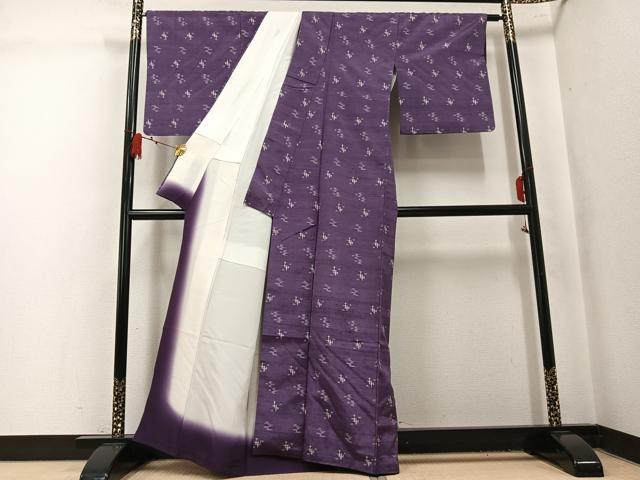 平和屋着物●上質な紬 琉球絣 正絹 逸品 AABL1309ph