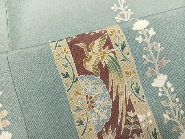 平和屋着物●本加賀友禅作家 能川光陽 訪問着 花鳥文 正絹 逸品 AABL1313ph