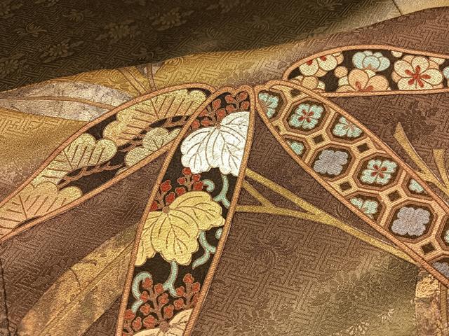 平和屋着物●訪問着 作家物 草花文 暈し染め 金彩 正絹 逸品 AABL1315ph
