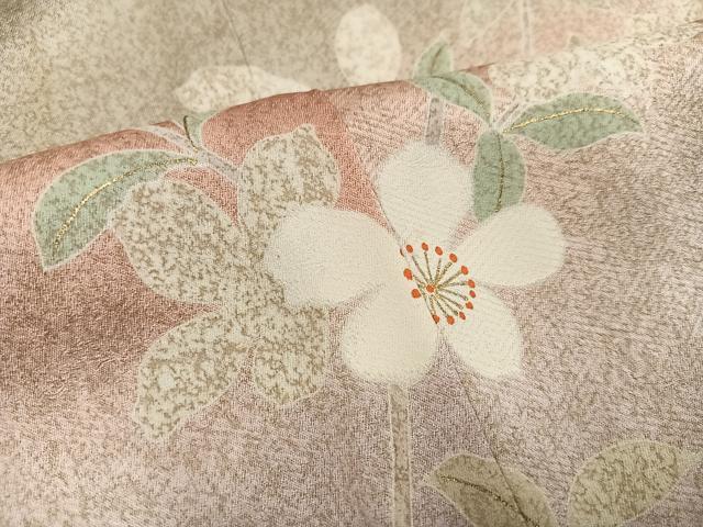 平和屋着物●京友禅の第一人者 松井青々 訪問着 草花文 金彩 正絹 逸品 AABL1316ph