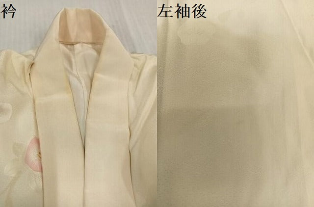 平和屋着物●長襦袢 袷 牡丹 草木染 梅 正絹 逸品 AABL1317ph