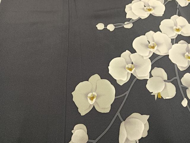 平和屋着物●染色作家 寺島利男 訪問着 胡蝶蘭 健勝苑扱い 正絹 逸品 AABL1321ph