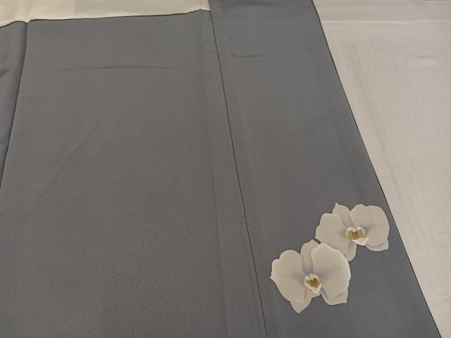 平和屋着物●染色作家 寺島利男 訪問着 胡蝶蘭 健勝苑扱い 正絹 逸品 AABL1321ph