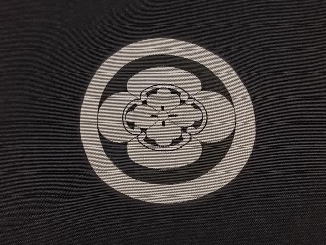 平和屋着物●男性 黒紋付 正絹 逸品 AABL1323ph