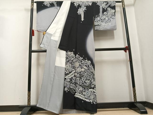 平和屋着物●訪問着 辻が花 絞り 暈し染め 正絹 逸品 AABL1330ph
