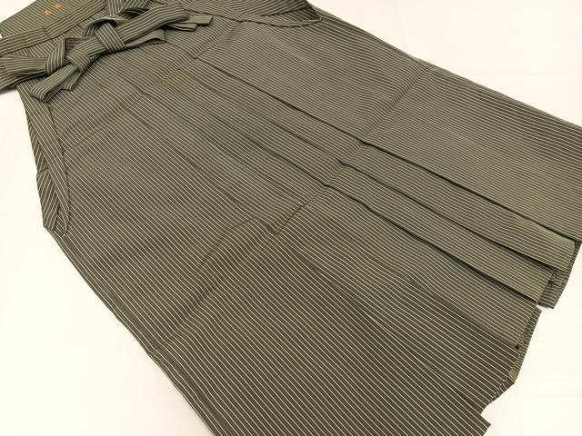 平和屋着物●男性 行灯袴 縞 正絹 逸品 AABL1333ph