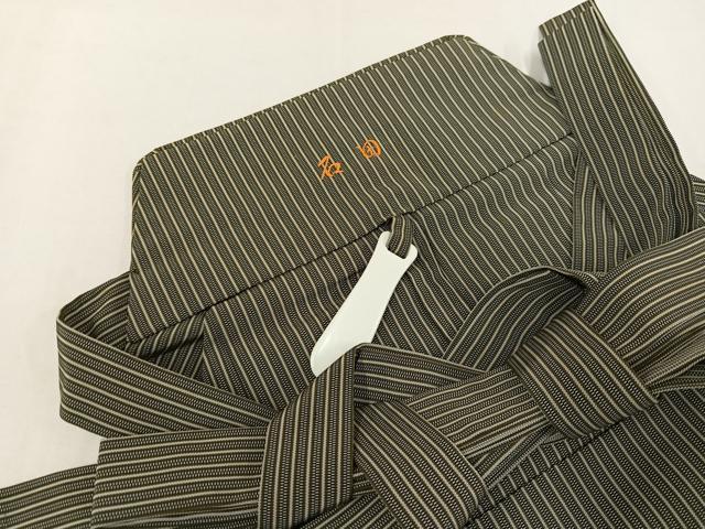 平和屋着物●男性 行灯袴 縞 正絹 逸品 AABL1333ph