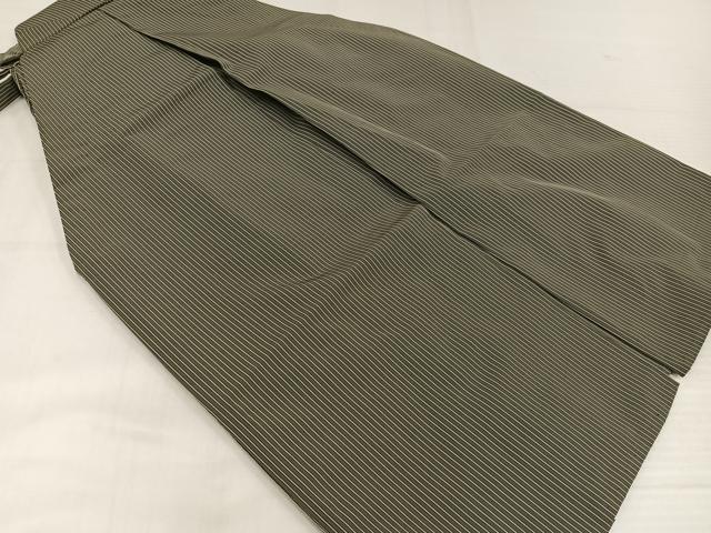 平和屋着物●男性 行灯袴 縞 正絹 逸品 AABL1333ph