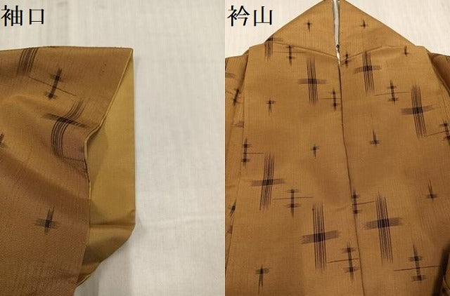 平和屋着物●上質な紬 十字絣 正絹 逸品 AABL1345ph