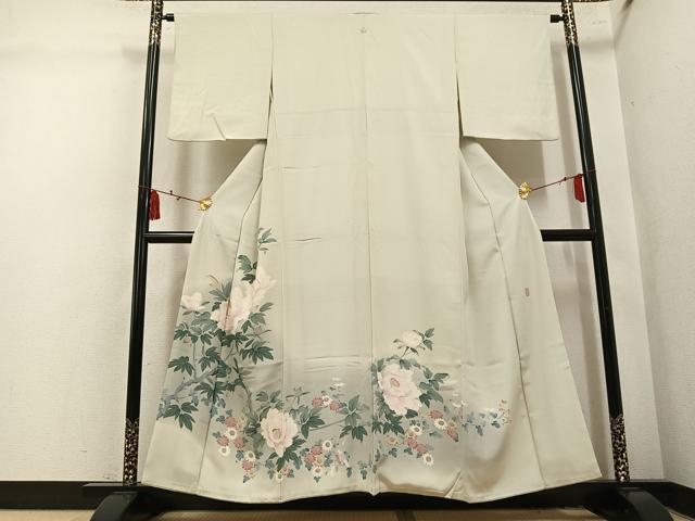平和屋着物●豪華色留袖 友禅 作家物 枝花文 暈し染め 正絹 逸品 AABL1349ph