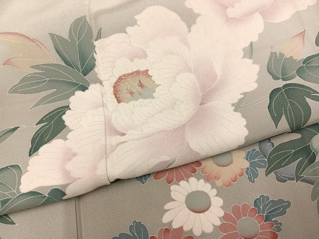 平和屋着物●豪華色留袖 友禅 作家物 枝花文 暈し染め 正絹 逸品 AABL1349ph