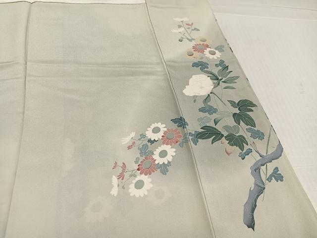 平和屋着物●豪華色留袖 友禅 作家物 枝花文 暈し染め 正絹 逸品 AABL1349ph