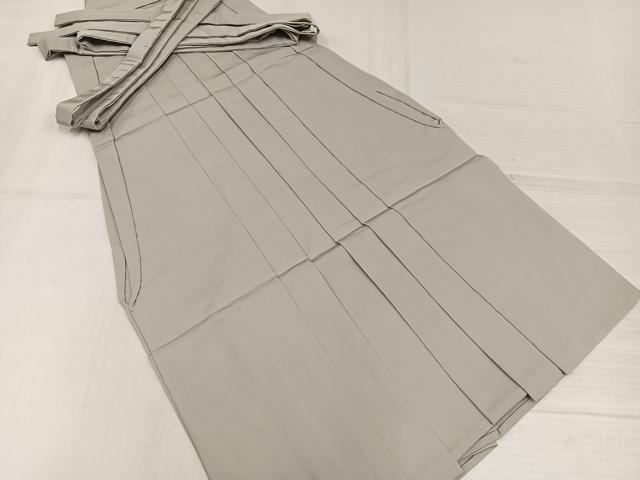 平和屋着物●男性 馬乗り袴 練色 正絹 逸品 AABL1351ph