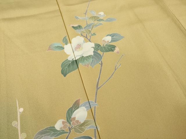 平和屋着物●十日町友禅作家 岡村蒼風 訪問着 枝花文 暈し染め 正絹 逸品 AABL1362ck